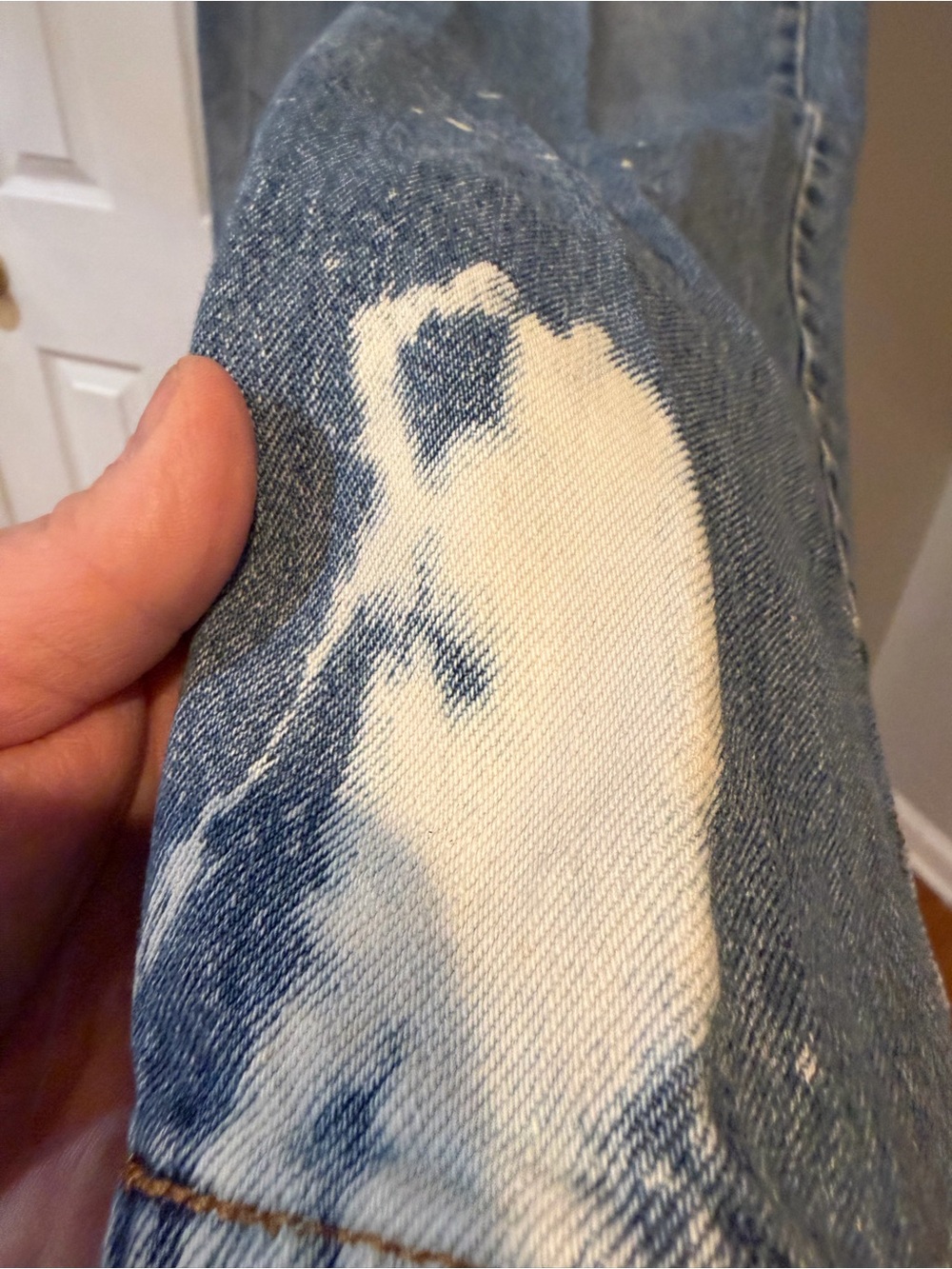 VTG Y2K Levis 505 Jeans Mens 32x32 Light Blue Distressed Straight Leg Red Tab - Picture 10 of 16